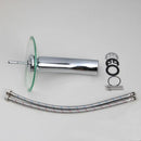 GobekUsa Glass Waterfall Faucet Chrome Brass Mixer for Bathroom Sink