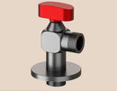Chrome gray brass angle valve bathroom water control tap by Decorbites