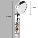 Chrome high pressure water saving shower head with filter for bathroom by Decorbites