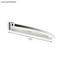 GobekUsa Chrome LED Arc Wall Light with Warm/White Acrylic Shade - Modern Vanity Lighting