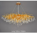 GobekUsa Chrome Rectangular Crystal Chandelier Light Fixture