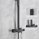 Chrome rectangular shower faucet extension tube bathroom brass threaded by Decorbites