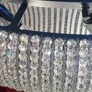 Chrome round crystal chandelier living room pendant light by Decorbites