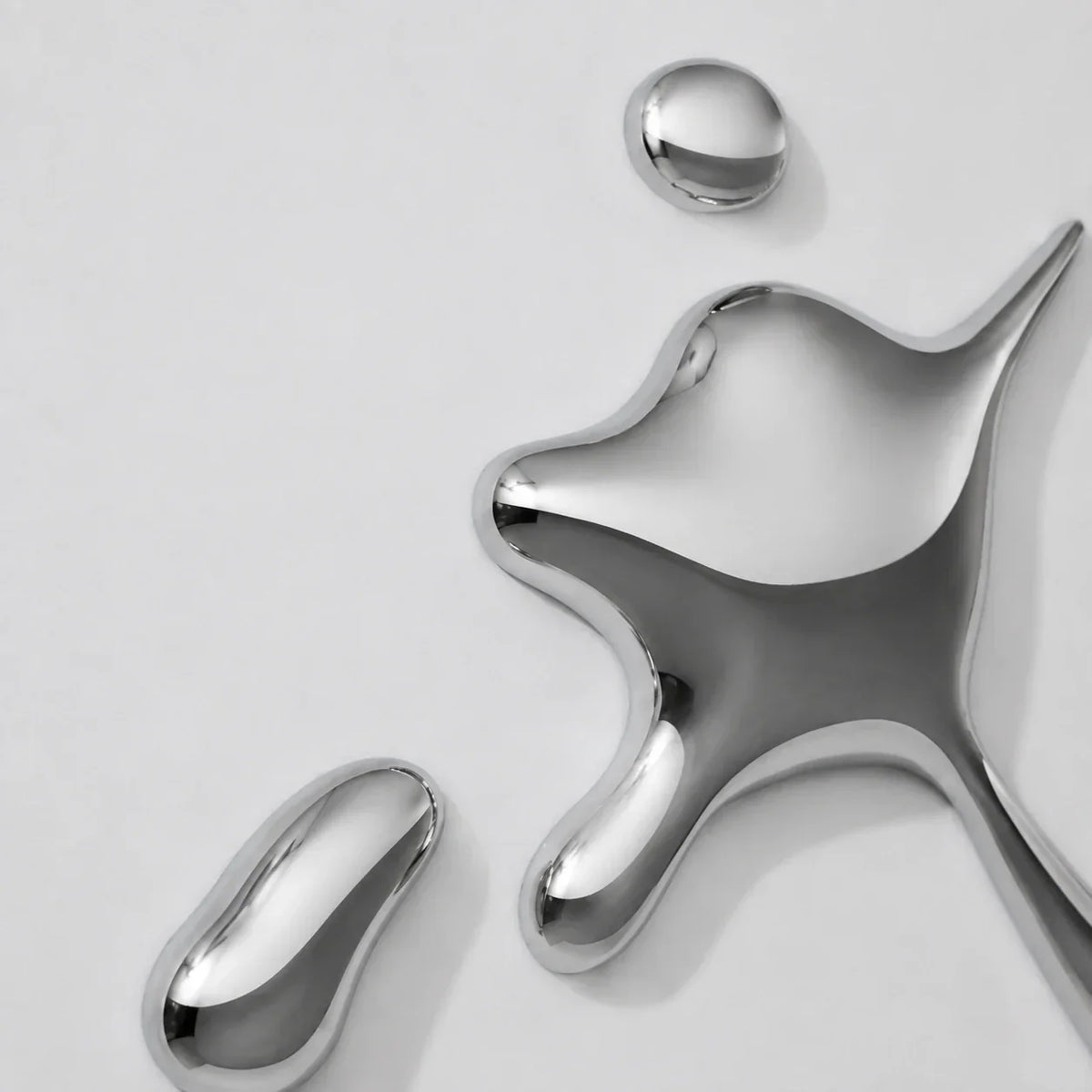 Chrome Splat, close-up of the surface