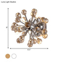 GobekUsa Chrome Sputnik Flushmount Crystal Ball Ceiling Light