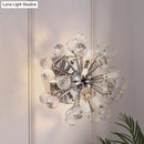 GobekUsa Chrome Sputnik Flushmount Crystal Ball Ceiling Light