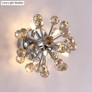 GobekUsa Chrome Sputnik Flushmount Crystal Ball Ceiling Light