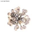 GobekUsa Chrome Sputnik Flushmount Crystal Ball Ceiling Light