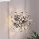GobekUsa Chrome Sputnik Flushmount Crystal Ball Ceiling Light