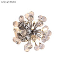 GobekUsa Chrome Sputnik Flushmount Crystal Ball Ceiling Light