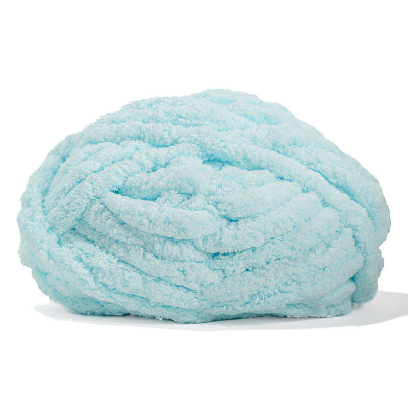 20mm Chunky Chenille Yarn - Powder Blue Color