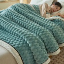 GobekUsa Double-Layer Coral Fleece Blanket: Super Soft Queen King Quilt for Winter
