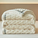 GobekUsa Double-Layer Coral Fleece Blanket: Super Soft Queen King Quilt for Winter