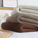 GobekUsa Knitted Leisure Blanket Throw - Cozy Sofa Cover and Bed End Towel with Tassels