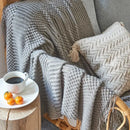 GobekUsa Cozy Knitted Sofa Blanket - Winter Home Office Nap Comfort