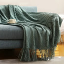 GobekUsa Cozy Knitted Sofa Blanket - Winter Home Office Nap Comfort