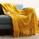 GobekUsa Cozy Knitted Sofa Blanket - Winter Home Office Nap Comfort