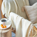GobekUsa Cozy Knitted Sofa Blanket - Winter Home Office Nap Comfort