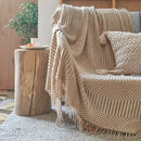 GobekUsa Cozy Knitted Sofa Blanket - Winter Home Office Nap Comfort