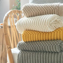 GobekUsa Cozy Knitted Sofa Blanket - Winter Home Office Nap Comfort