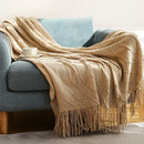 GobekUsa Cozy Knitted Sofa Blanket - Winter Home Office Nap Comfort