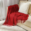 GobekUsa Cozy Knitted Sofa Blanket - Winter Home Office Nap Comfort