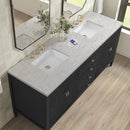 James Martin Myrrin 72" Double Bathroom Vanity, Carbon Oak