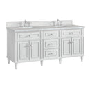 James Martin Lorelai 72" Double Bathroom Vanity, Bright White