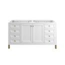 James Martin Chicago 60" Double Bathroom Vanity, Glossy White