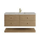 James Martin Allamari 48" Floating Single Bathroom Vanity, Dune Mist