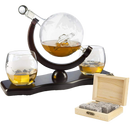 Globe Car Whiskey Decanter - 2 Globe Glasses
