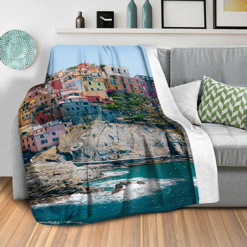 Cinque Terre Coastline Blanket