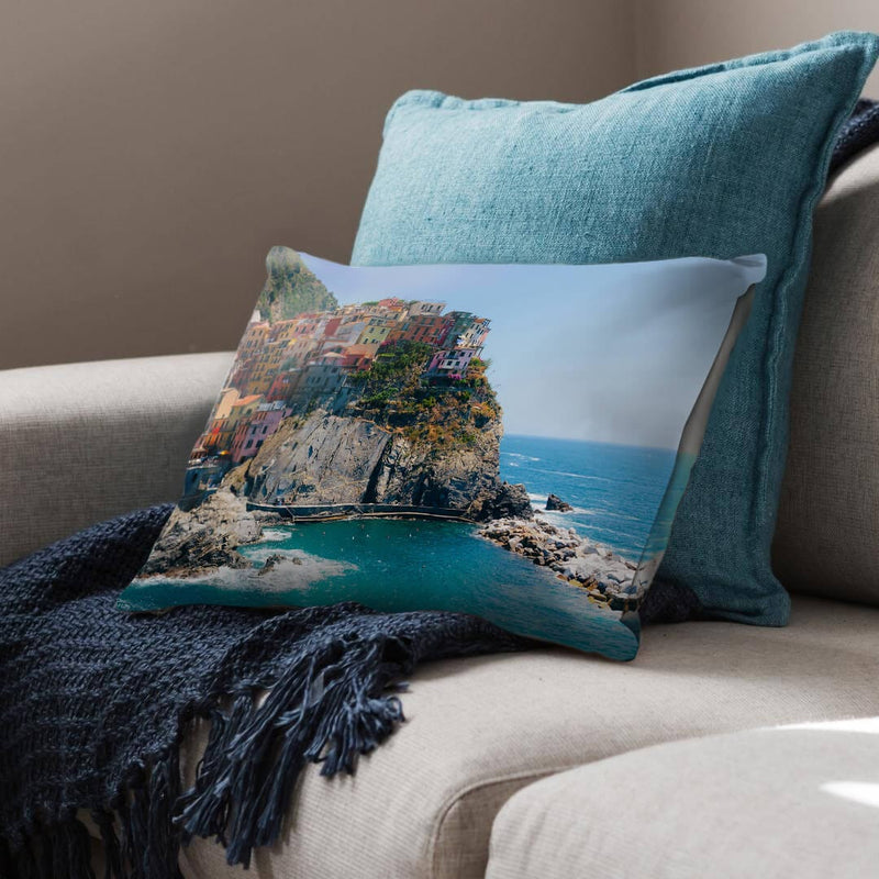 Cinque Terre Coastline Cushion