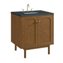 James Martin Laurent 30" Dual Mount Single Bathroom Vanity, Honey Oak