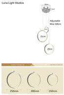 GobekUsa Circle Led Crystal Light New Hanging Pendant Crystal 36W Prety Corridor Hotel Pendant Lamp Dining Room Lights Living Room