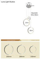 GobekUsa Circle Led Crystal Light New Hanging Pendant Crystal 36W Prety Corridor Hotel Pendant Lamp Dining Room Lights Living Room