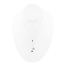 Circle Two-Toned Grey Labradorite Sterling Silver Necklace