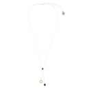 Circle Two-Toned Grey Labradorite Sterling Silver Necklace