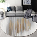 GobekUsa Circular Geometric Cashmere Floor Mat for Living Room, Stain Resistant & Easy-Clean