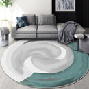 GobekUsa Circular Geometric Cashmere Floor Mat for Living Room, Stain Resistant & Easy-Clean