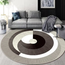 GobekUsa Circular Geometric Cashmere Floor Mat for Living Room, Stain Resistant & Easy-Clean