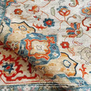 GobekUsa Circular Geometric Cashmere Floor Mat for Living Room, Stain Resistant & Easy-Clean