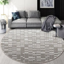 GobekUsa Circular Geometric Cashmere Floor Mat for Living Room, Stain Resistant & Easy-Clean