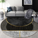 GobekUsa Circular Geometric Cashmere Floor Mat for Living Room, Stain Resistant & Easy-Clean