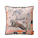 GobekUsa Circus Horse Print Velvet Cushion Cover in Various Sizes