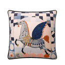GobekUsa Circus Horse Print Velvet Cushion Cover in Various Sizes
