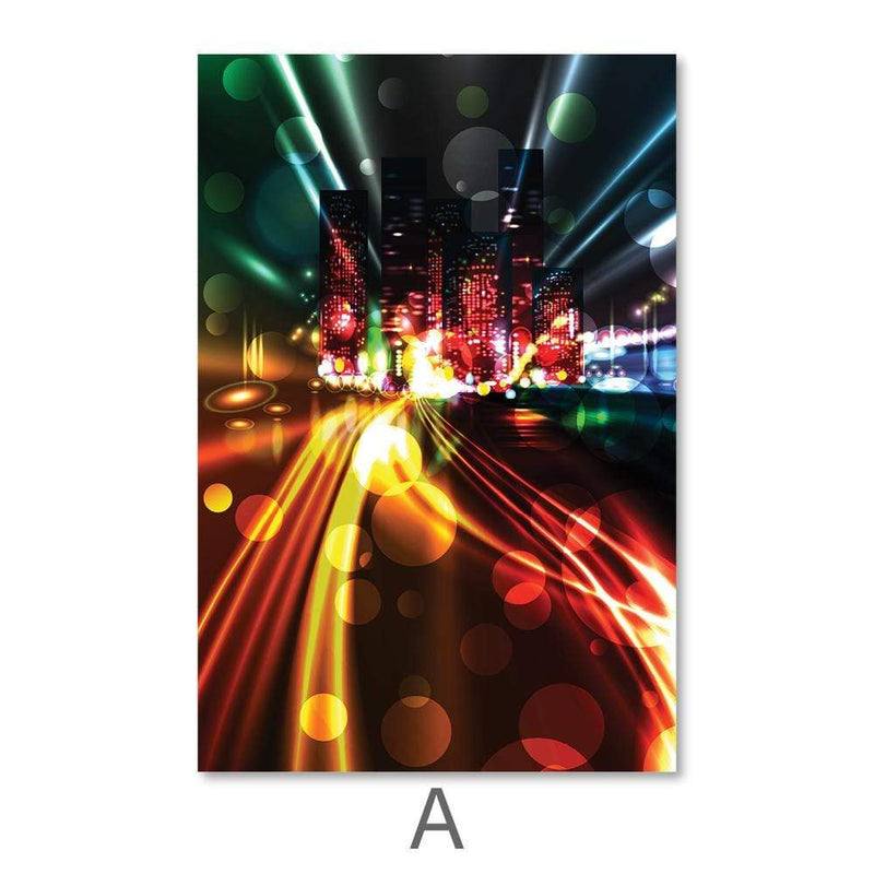 City Light Trails Canvas