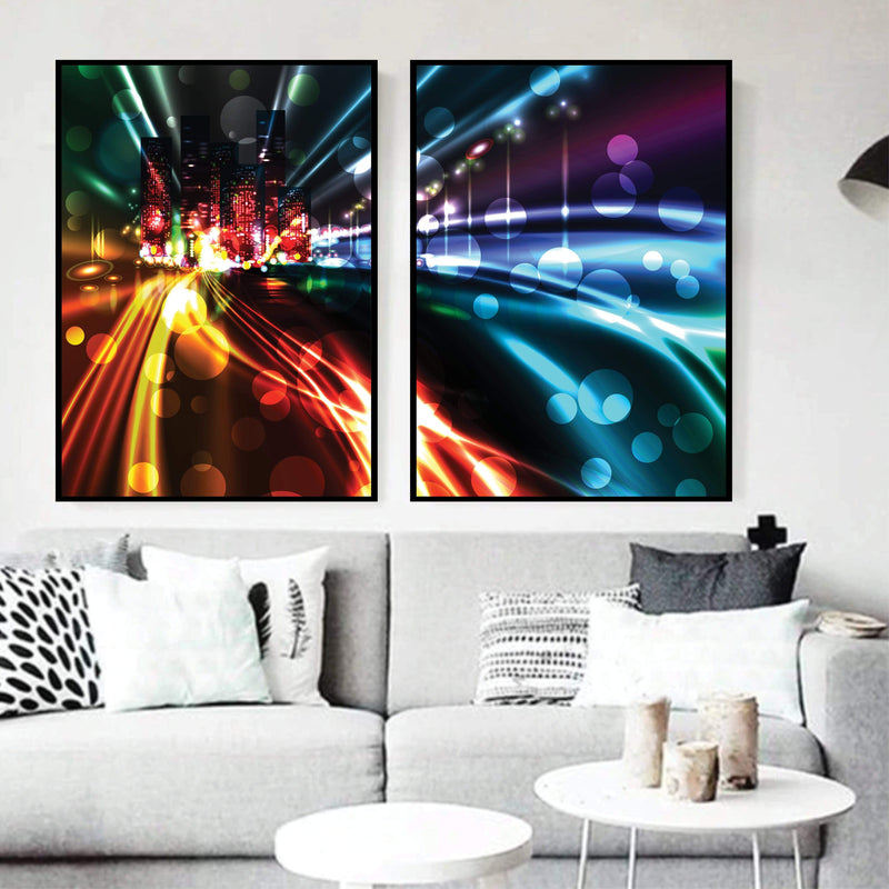 City Light Trails Canvas