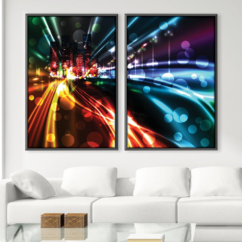 City Light Trails Canvas