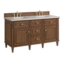James Martin Lorelai 60" Double Bathroom Vanity, Mid-Century Walnut
